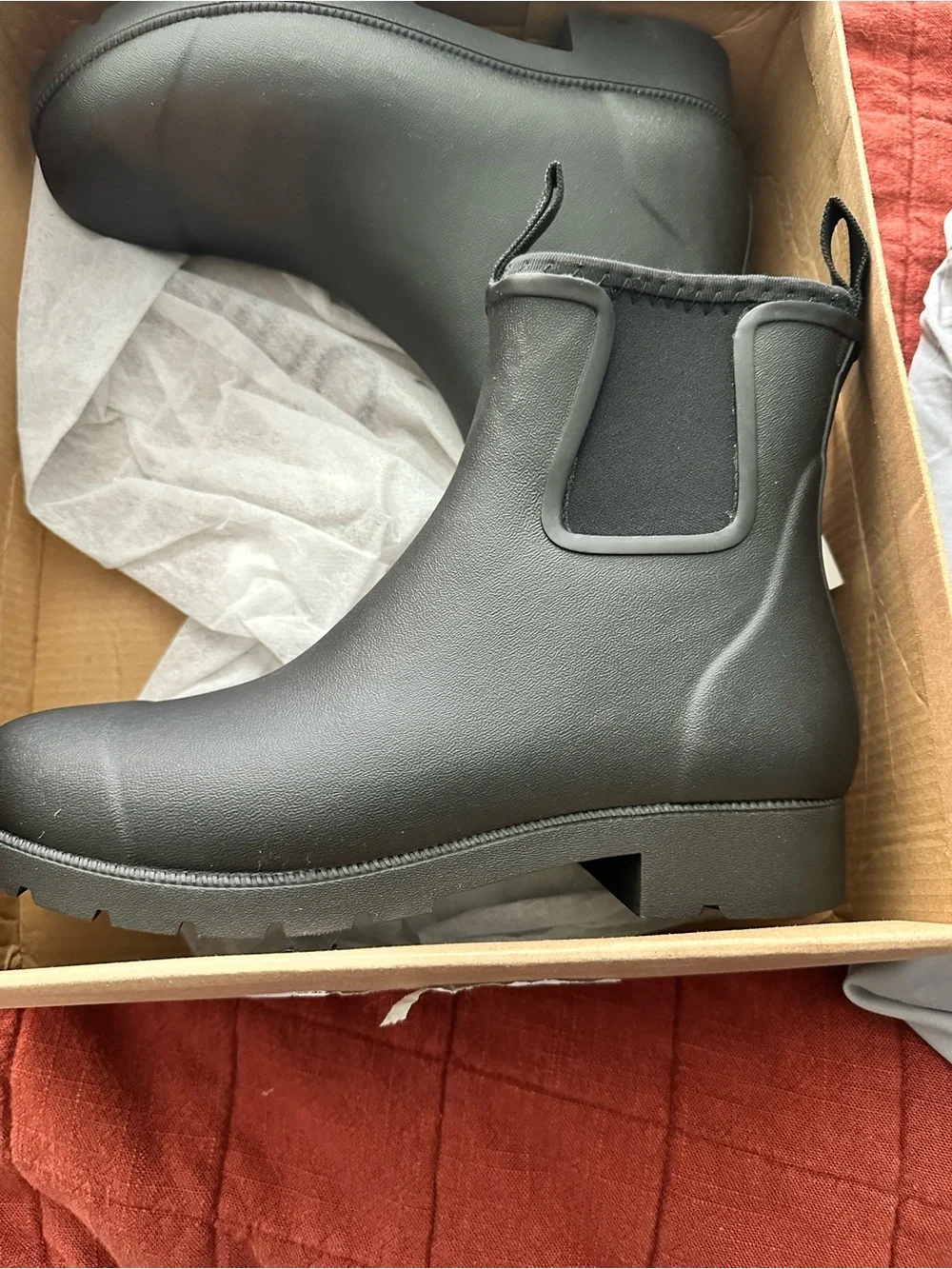 Quince Black Chelsea Rain Boots